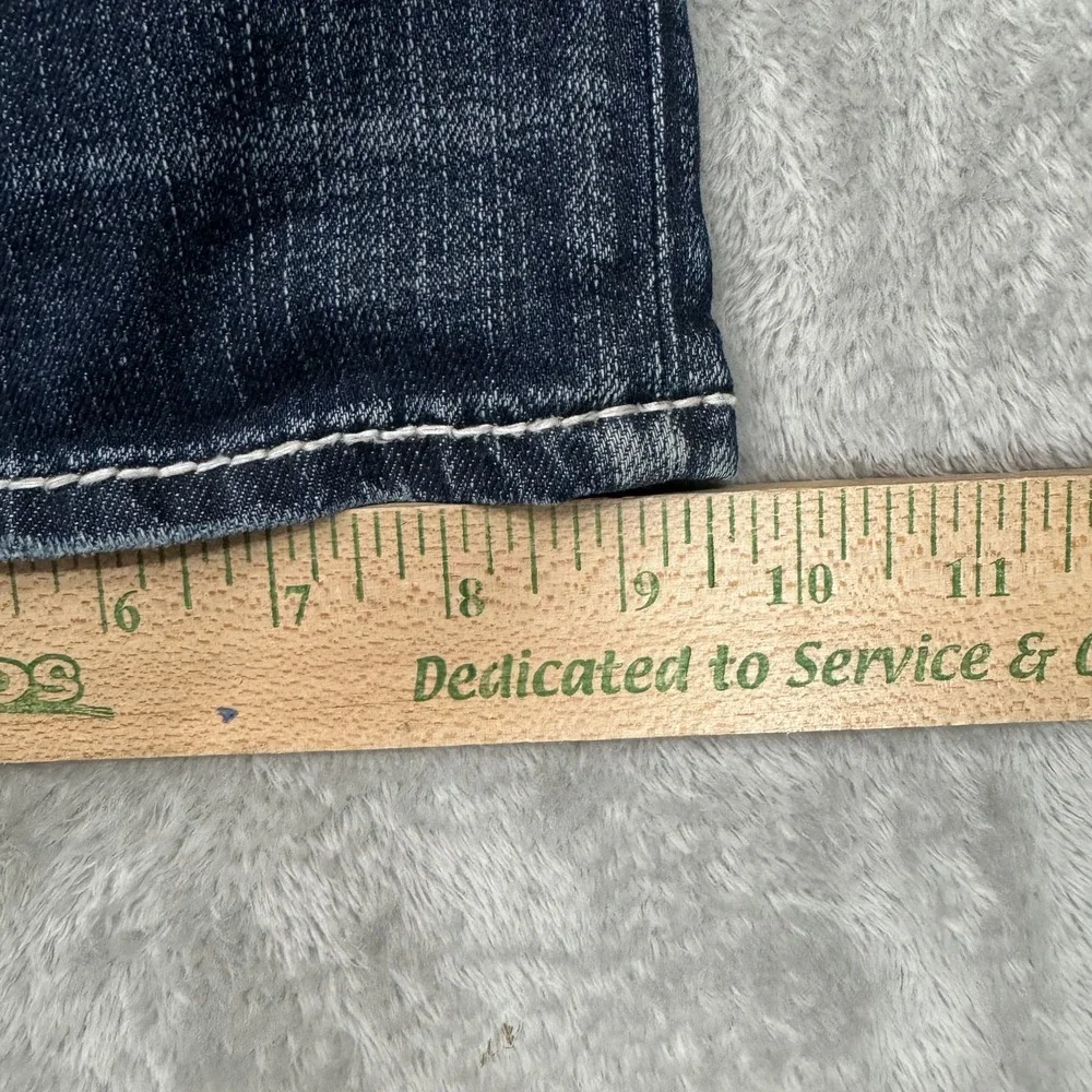 Silver Jeans Co Suki Mid Slim Boot Dark Wash Womens 34x33 Curvy Stretch Denim